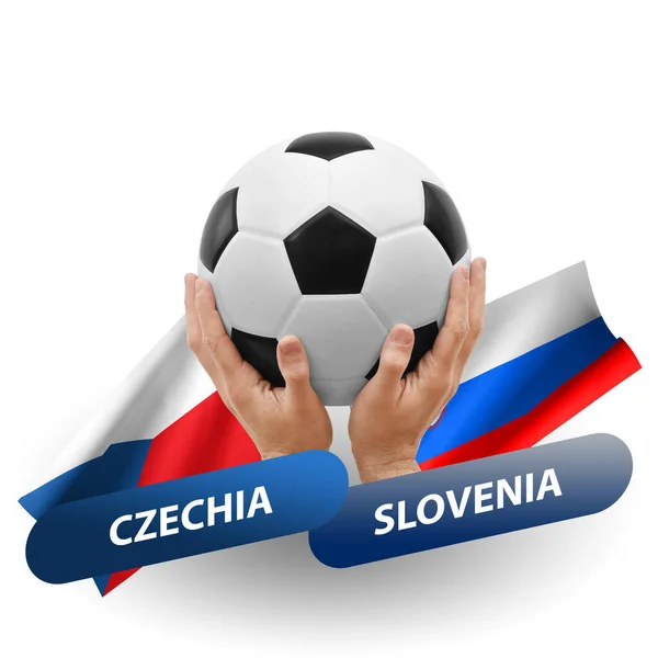 Football Match Compétition Football Les Équipes Nationales Czechia Slovenia — Photo
