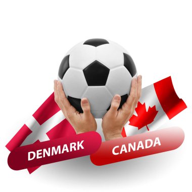 Soccer football competition match, national teams denmark vs canada