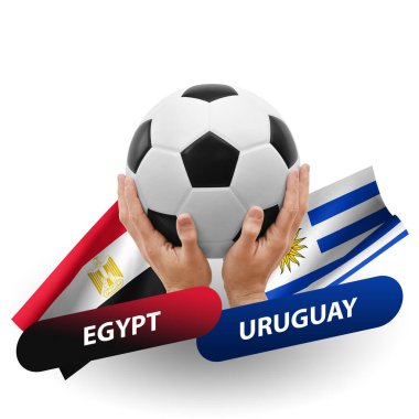 Soccer football competition match, national teams egypt vs uruguay