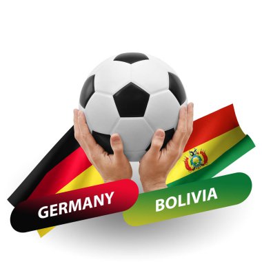 Soccer football competition match, national teams germany vs bolivia