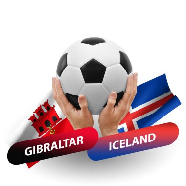 Soccer football competition match, national teams gibraltar vs ireland