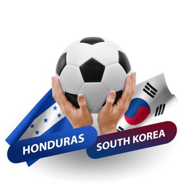 Soccer football competition match, national teams honduras vs south korea