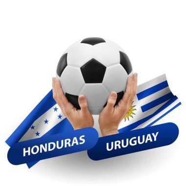 Soccer football competition match, national teams honduras vs uruguay
