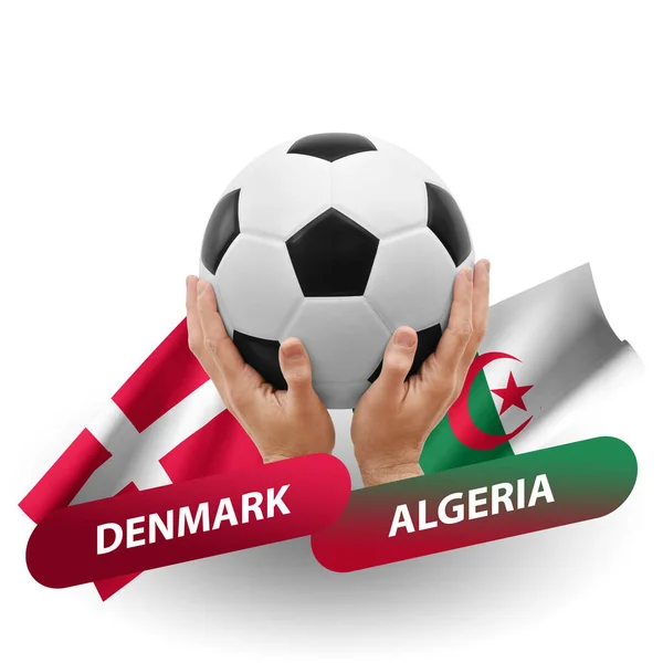 Soccer Football Competition Match National Teams Denmark Algeria — Stock Photo, Image