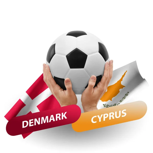 Soccer Football Competition Match National Teams Denmark Cyprus — Stock fotografie