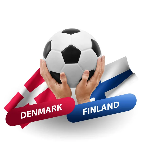 Soccer Football Competition Match National Teams Denmark Finland — Photo