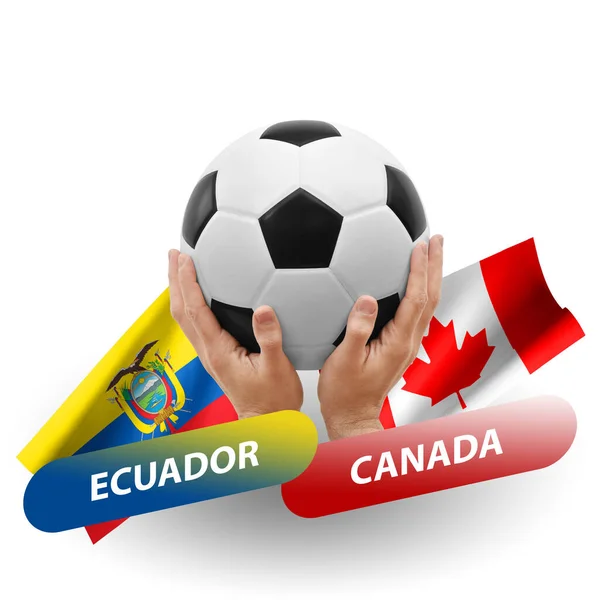 Soccer Football Competition Match National Teams Ecuador Canada — ストック写真