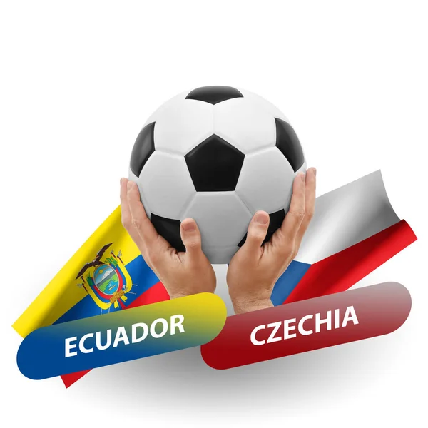 Soccer Football Competition Match National Teams Ecuador Czechia — Stockfoto