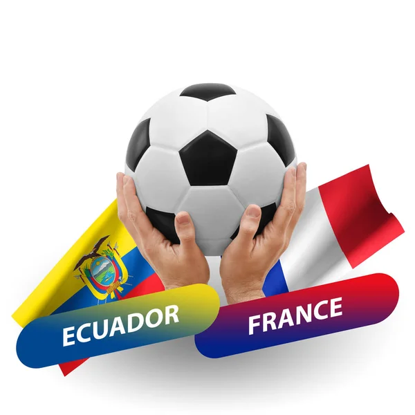 Soccer Football Competition Match National Teams Ecuador France — Stockfoto