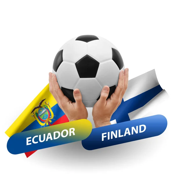 Soccer Football Competition Match National Teams Ecuador Finland — Stockfoto