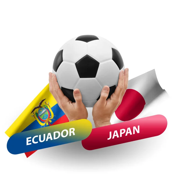Soccer Football Competition Match National Teams Ecuador Japan — Stockfoto