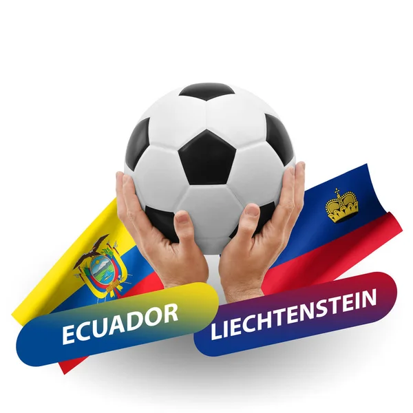 Soccer Football Competition Match National Teams Ecuador Liechtenstein — Stockfoto