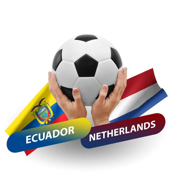 Soccer Football Competition Match National Teams Ecuador Netherlands — Stockfoto