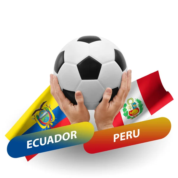 Soccer Football Competition Match National Teams Ecuador Peru — Stockfoto