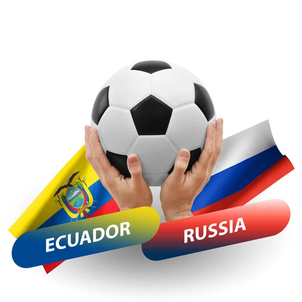 Soccer Football Competition Match National Teams Ecuador Russia — Stockfoto