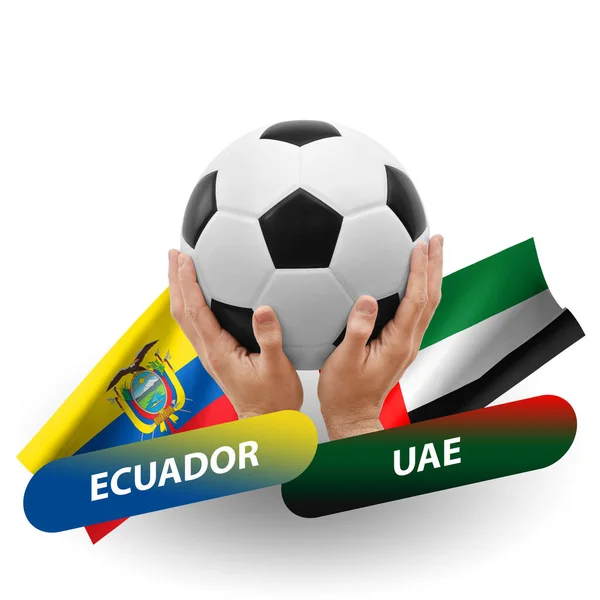 サッカー大会試合 代表チームEcuador Uae — ストック写真
