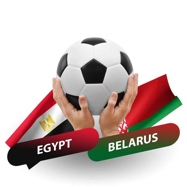 Soccer Football Competition Match National Teams Egypt Belarus — ストック写真