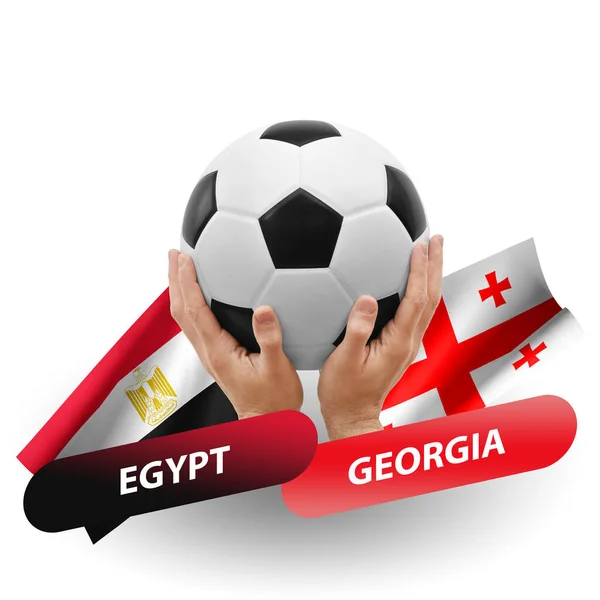 Soccer Football Competition Match National Teams Egypt Georgia — ストック写真