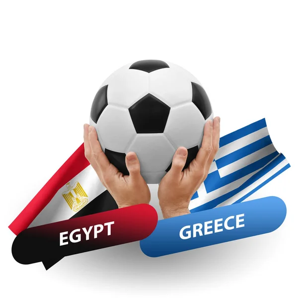 Soccer Football Competition Match National Teams Egypt Greece — ストック写真