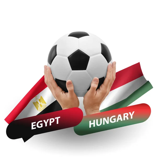 Soccer Football Competition Match National Teams Egypt Hungary — ストック写真