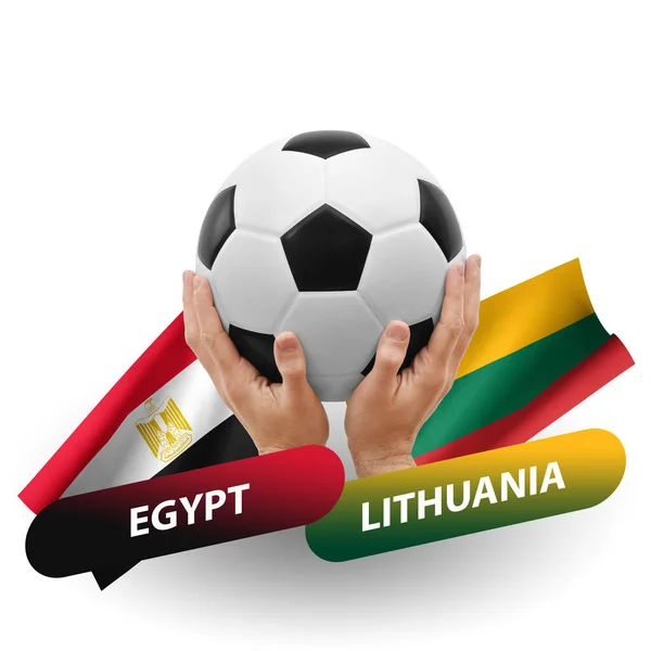 Soccer Football Competition Match National Teams Egypt Lithuania — ストック写真