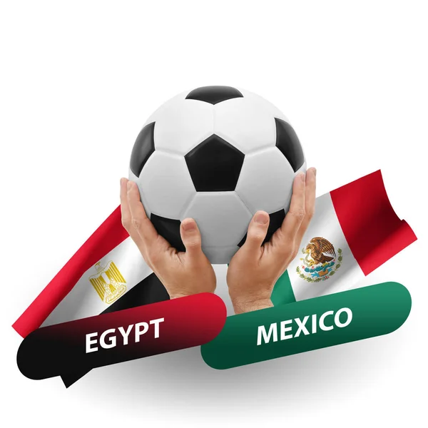 Soccer Football Competition Match National Teams Egypt Mexico — ストック写真