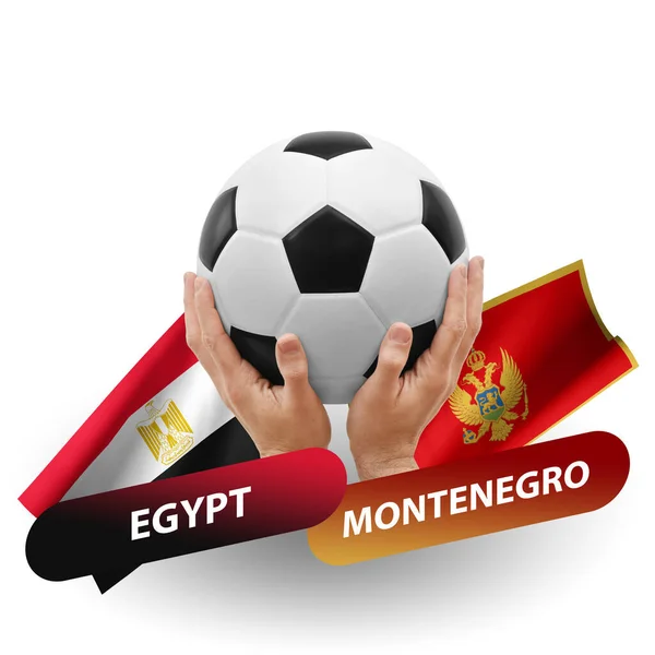 Soccer Football Competition Match National Teams Egypt Montenegro — ストック写真