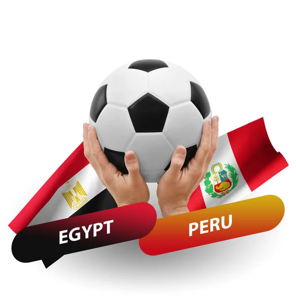 Soccer Football Competition Match National Teams Egypt Peru — ストック写真