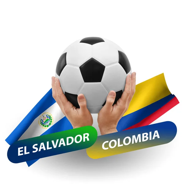 Fotbalový Fotbalový Zápas Národní Týmy Salvador Kolumbie — Stock fotografie
