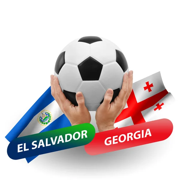 Fútbol Partido Competición Fútbol Selecciones Nacionales Salvador Georgia — Foto de Stock
