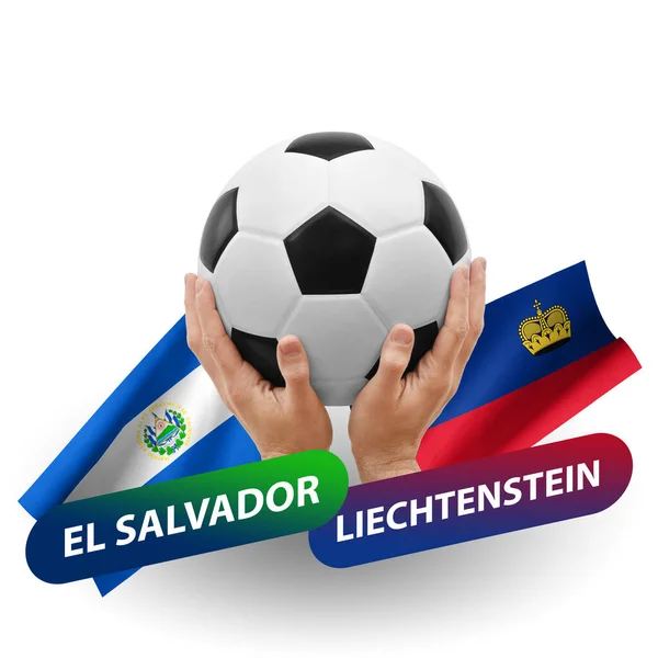 Soccer Football Competition Match National Teams Salvador Liechtenstein — Stock Fotó