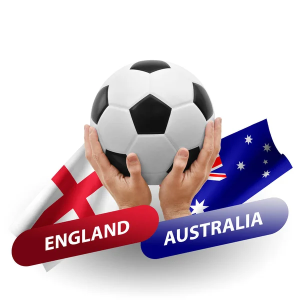 Soccer Football Competition Match National Teams England Australia — Foto Stock