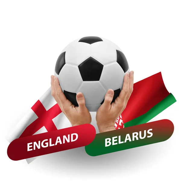 Soccer Football Competition Match National Teams England Belarus — Foto de Stock