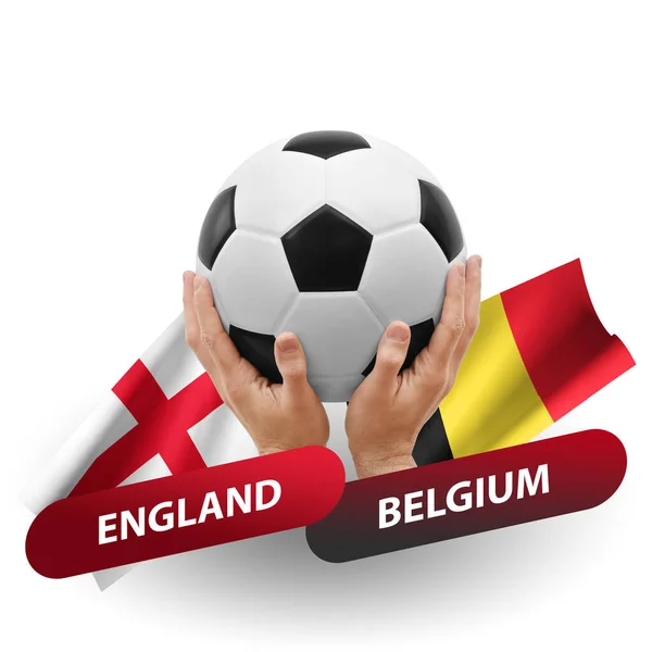 Soccer Football Competition Match National Teams England Belgium — Stock fotografie