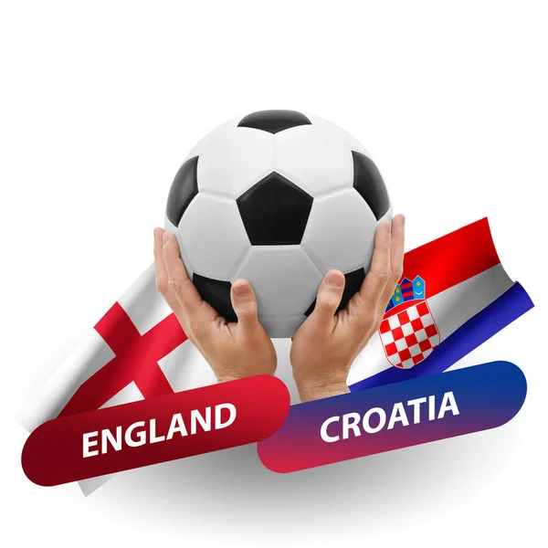 Soccer Football Competition Match National Teams England Croatia — Stockfoto