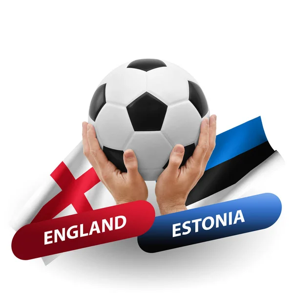 Soccer Football Competition Match National Teams England Estonia — стоковое фото