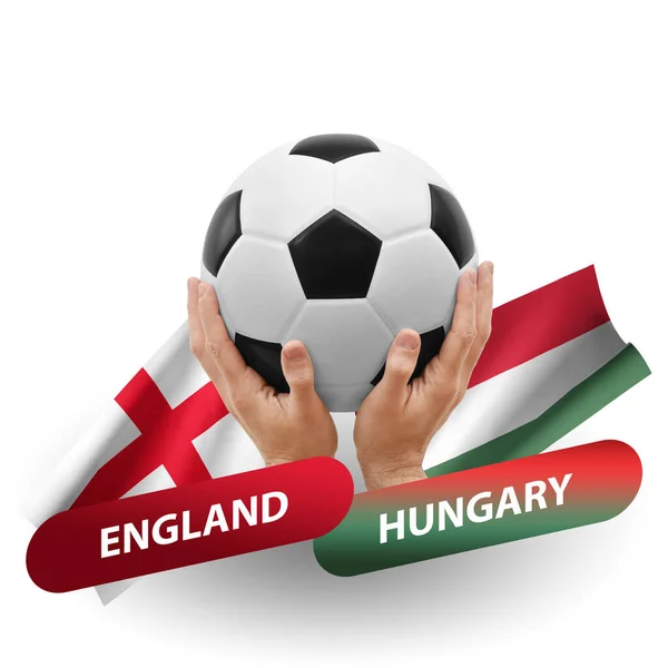 Soccer Football Competition Match National Teams England Hungary — Stockfoto
