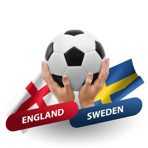Soccer Football Competition Match National Teams England Sweden — стоковое фото