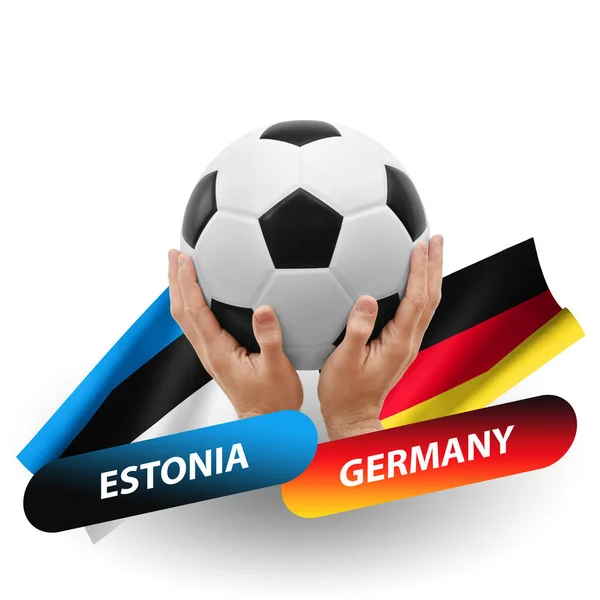 Soccer Football Competition Match National Teams Estonia Germany — Fotografia de Stock