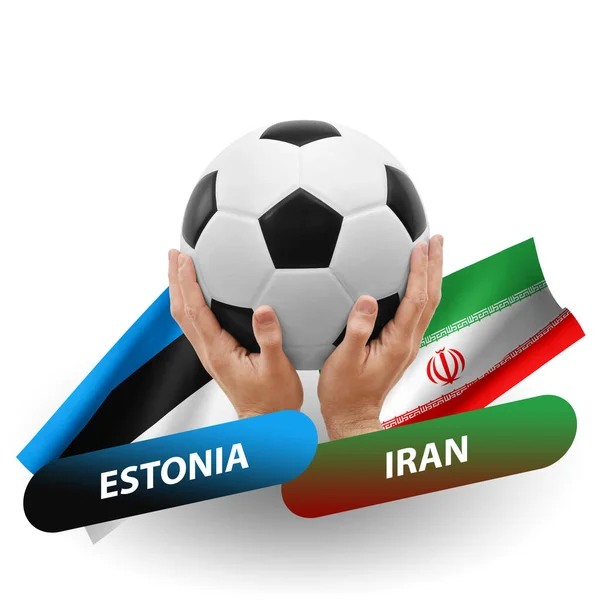 Soccer Football Competition Match National Teams Estonia Iran — стоковое фото