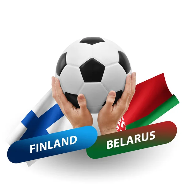 Ποδόσφαιρο Αγώνα Ποδοσφαίρου Εθνικές Ομάδες Finland Belarus — Φωτογραφία Αρχείου