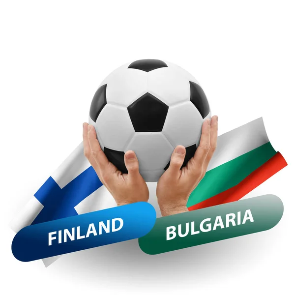 Soccer Football Competition Match National Teams Finland Bulgaria — стоковое фото