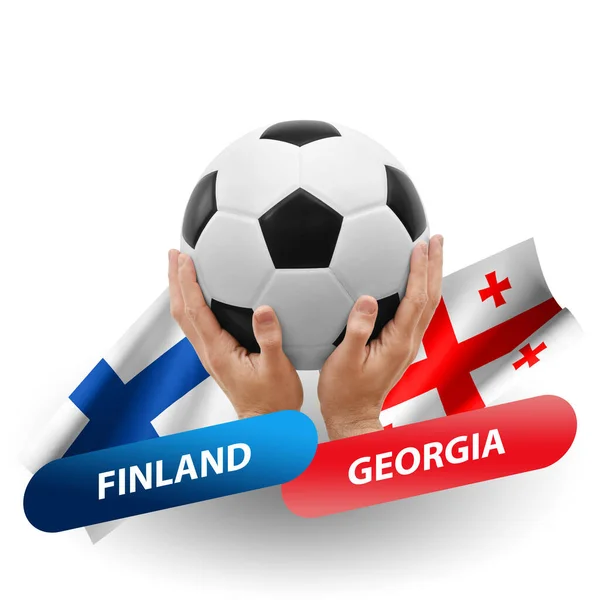 Soccer Football Competition Match National Teams Finland Georgia — Fotografia de Stock