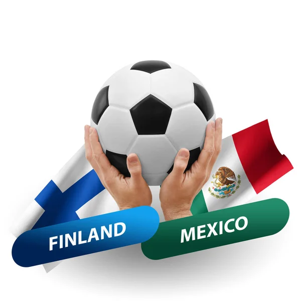 Soccer Football Competition Match National Teams Finland Mexico — Stock fotografie