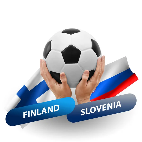 Soccer Football Competition Match National Teams Finland Slovenia — Photo