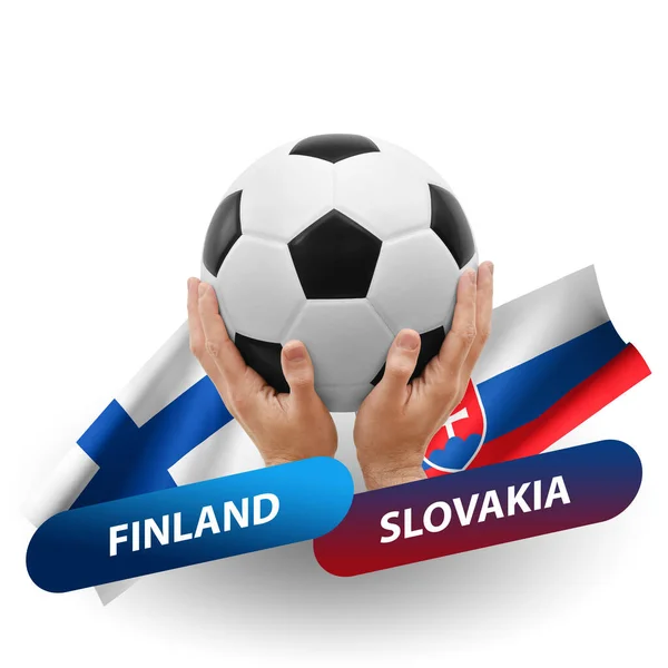 Soccer Football Competition Match National Teams Finland Slovakia — Photo