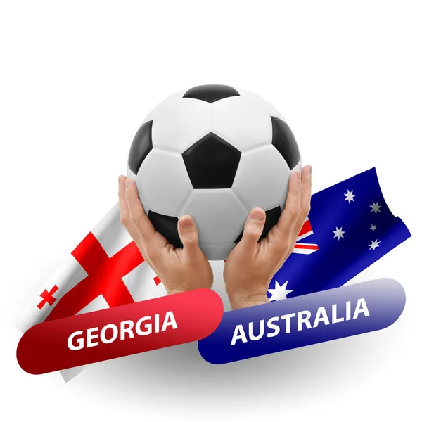 Soccer Football Competition Match National Teams Georgia Australia — Foto Stock