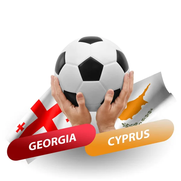 Soccer Football Competition Match National Teams Georgia Cyprus — Stock fotografie