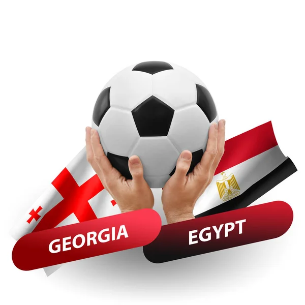 Soccer Football Competition Match National Teams Georgia Egypt — стоковое фото