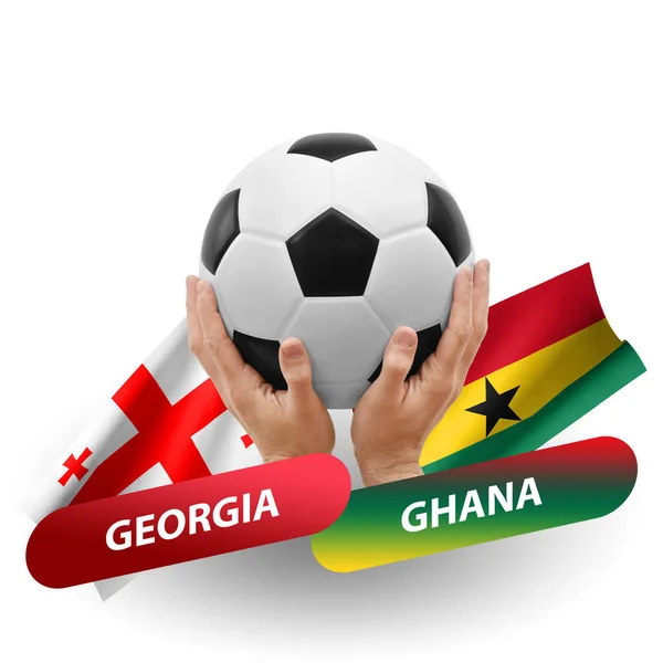 Soccer Football Competition Match National Teams Georgia Ghana — Stock Photo, Image